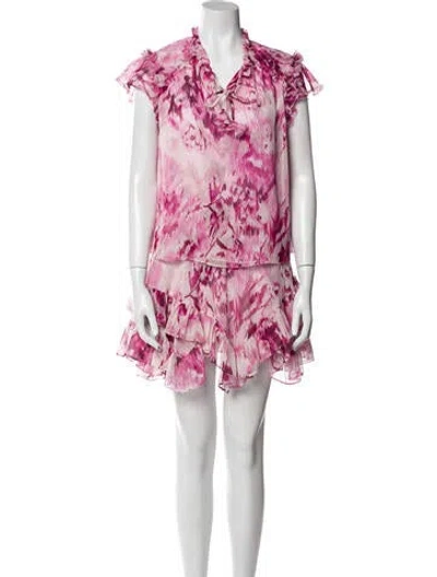 Pre-owned Misa Printed Skirt Set In Multi