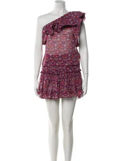 Pre-owned Misa Printed Skirt Set In Pink