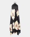 Misa Raban Halter Maxi Dress In Orange
