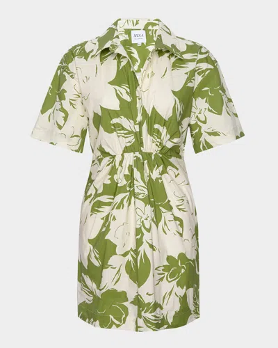 Misa Rahab Mini Shirtdress In Green Goddess Poplin
