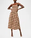 Misa Rattan Tile Roxie Maxi Dress In Choco Rattan Pop Mix In Choco Rattan Pop Mix