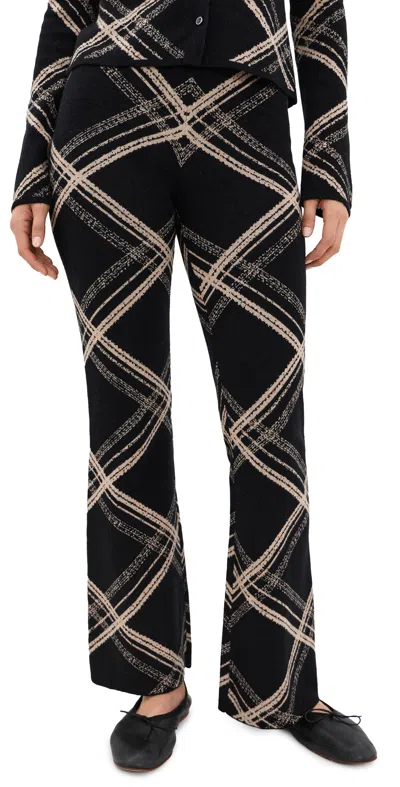 Misa Ren Pants Plaid In Black