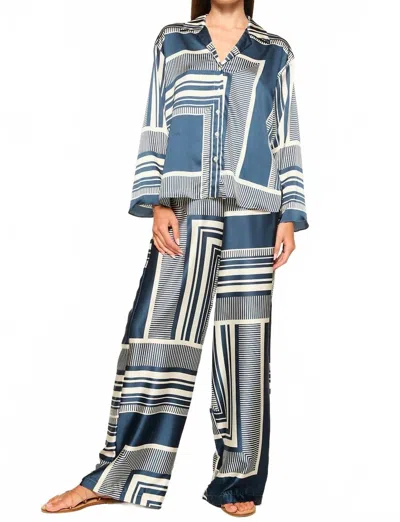 Misa Reshma Pants In Linear Geo In Multi