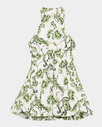 Misa Risha Sleeveless Mini Shirtdress In Multi