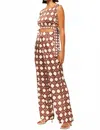 Misa Rita Pant In Brown In Multi