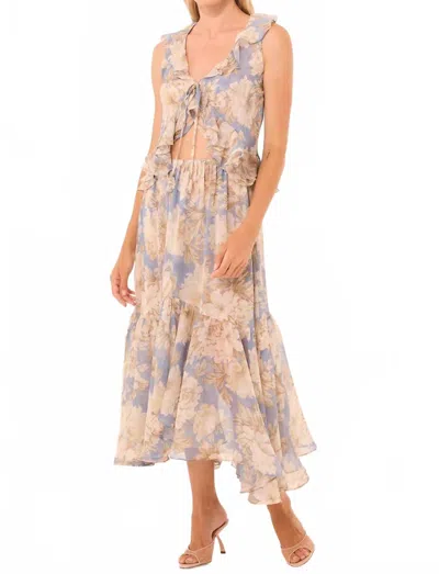 Misa Rixie Midi Skirt In Peony Blossom In Multi