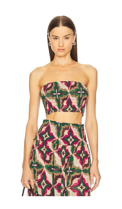 Misa Roksana Bandeau In Prismatic Tile Fusch