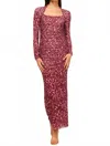 Misa Ronda Maxi Dress In Fauna In Multi