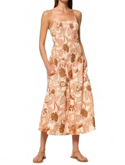 Misa Roxie Dress In Summer Batik Poplin In Multi