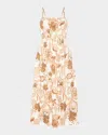 Misa Roxie Drop-waist Midi Dress In Multi