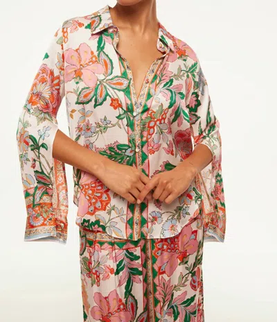 Misa Roya Top Blouse In Casablanca Border Mix In Multi