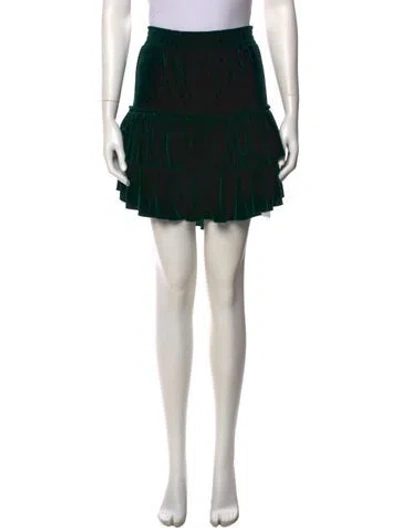 Pre-owned Misa Ruffle Embellishment Mini Skirt In Black