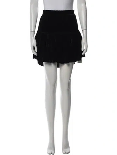 Pre-owned Misa Ruffle Embellishment Mini Skirt In Black