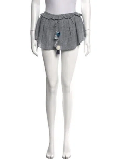 Pre-owned Misa Ruffle Embellishment Mini Skirt In Grey