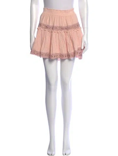 Pre-owned Misa Ruffle Embellishment Mini Skirt In Pink