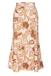 Misa Runa Skirt In Summer Batik Poplin In Multi