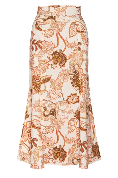 Misa Runa Skirt In Summer Batik Poplin In Multi