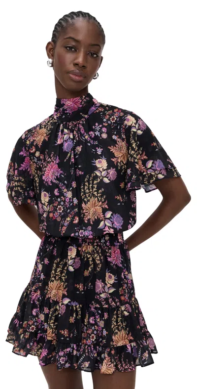 Misa Saffie Dress Dusted Clister Chif In Multi