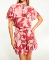 Misa Saffie Floral Satin Mini Dress