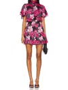 Misa Saffie Dress In Pink Peony In Multi