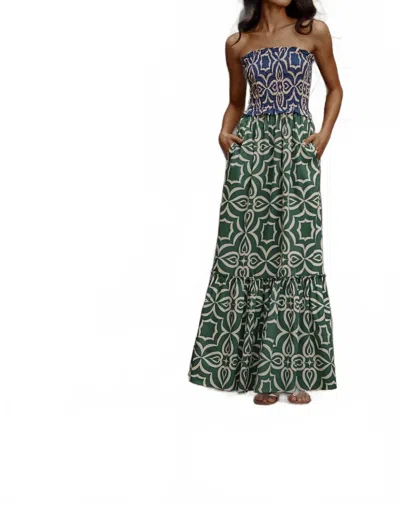 Misa Sanya Maxi Dress In Mosaic Tile Mix