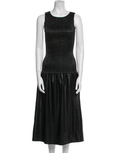 Pre-owned Misa Scoop Neck Long Dress W/ Tags In Black