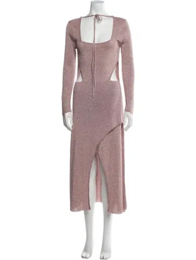 Pre-owned Misa Scoop Neck Long Dress W/ Tags In Purple