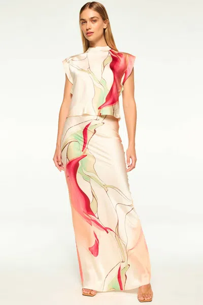 Misa Sierra Skirt In Divine Marble In Multi