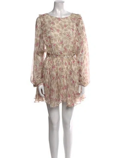 Pre-owned Misa Silk Mini Dress In Multi