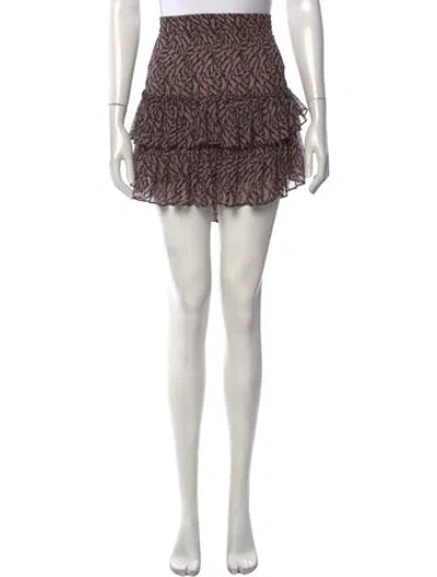 Pre-owned Misa Silk Mini Skirt In Black