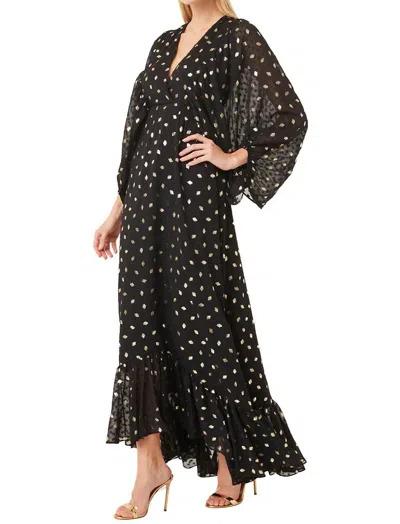 Misa Singrid Dress In Diamond Clip Dot In Black