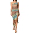 Misa Sirena Dress In Paisley Ombre Mesh In Multi