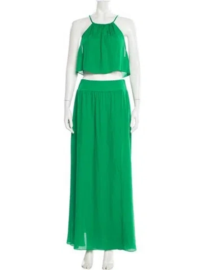 Pre-owned Misa Skirt Set In Green