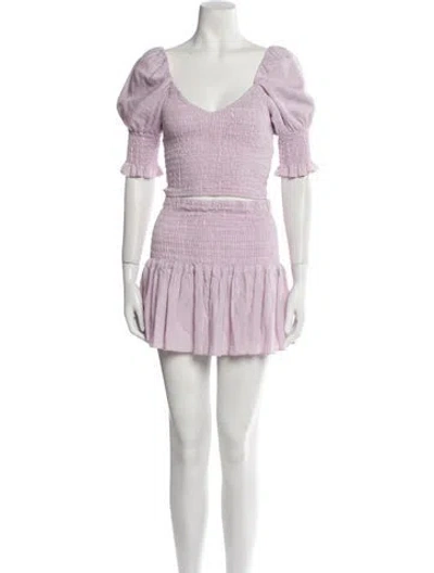 Pre-owned Misa Skirt Set In White