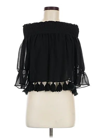 Pre-owned Misa Sleeveless Blouse In Black