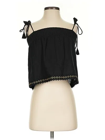 Pre-owned Misa Sleeveless Blouse In Black