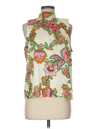 Pre-owned Misa Sleeveless Blouse In Ivory