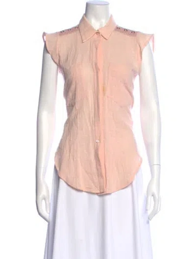 Pre-owned Misa Sleeveless Blouse In Pink