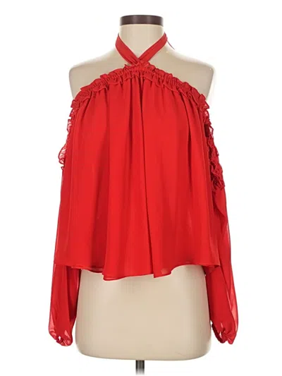 Pre-owned Misa Sleeveless Blouse In Red
