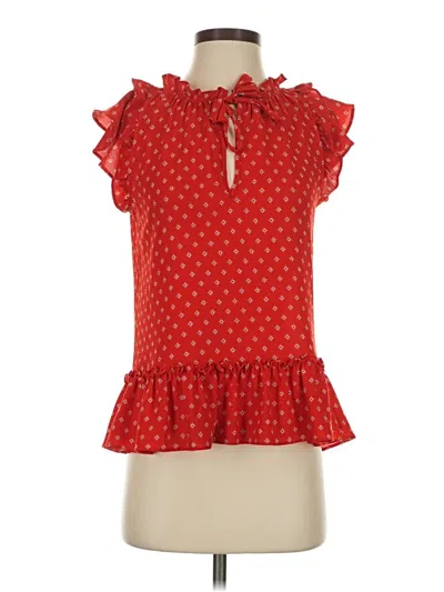 Pre-owned Misa Sleeveless Blouse In Red