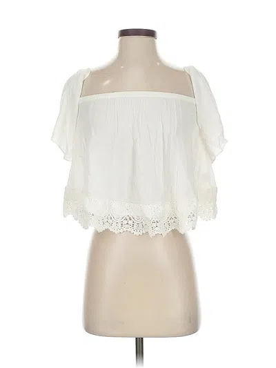 Pre-owned Misa Sleeveless Blouse In White