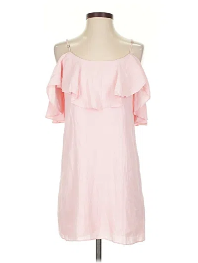 Pre-owned Misa Sleeveless Top Pink Cold Shoulder Neckline Tops