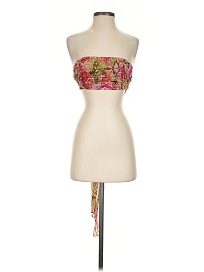 Pre-owned Misa Sleeveless Top Pink Strapless Neckline Tops