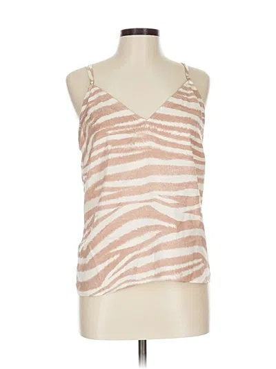 Misa Sleeveless Top Tan Halter Neckline Tops In Blue