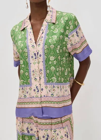 Misa Solange Top In Matcha Love In Multi