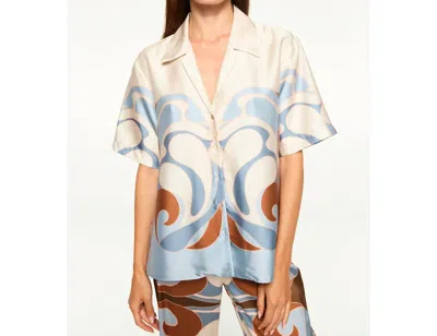 Misa Solange Top In The Swans Border In Multi