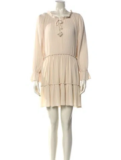 Pre-owned Misa Square Neckline Mini Dress W/ Tags In Neutral
