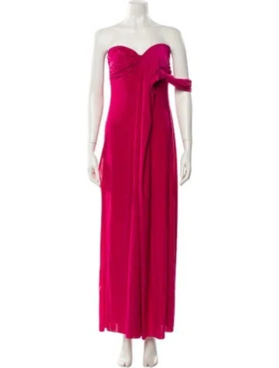 Pre-owned Misa Strapless Long Dress W/ Tags In Pink