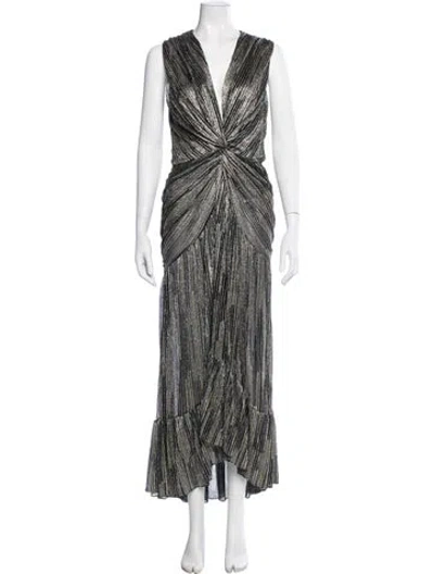 Pre-owned Misa Striped Long Dress