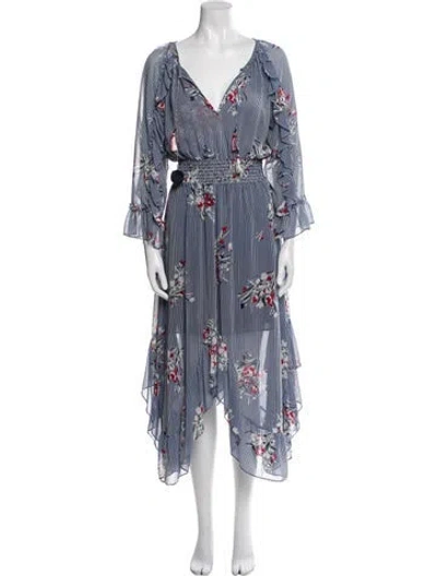 Pre-owned Misa Striped Long Dress In Multi